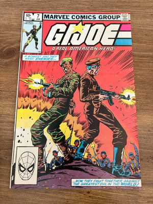 G.I. Joe # 7 VF/NM Marvel Comic Book Snake Eyes Duke Cobra Commander 5 J471