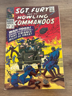 Sgt. Fury & His Howling Commandos # 40 VG/FN Marvel Comic Book Nick Fury 17 J477