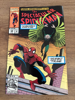Lot Of 5 Spectacular Spider-Man Marvel Comic Books # 186 187 188 189 190 8 J467