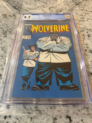 Wolverine # 8 CGC Graded 9.2 Marvel Comic Book 1989 Newsstand Hulk JH44