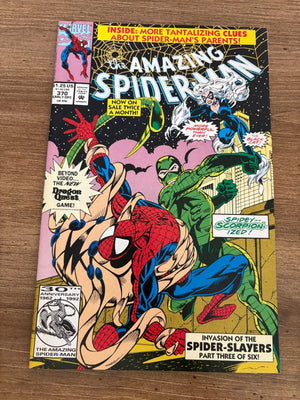 Lot Of 4 Amazing Spider-Man Marvel Comic Books # 370 371 372 373 VF-NM 14 J467