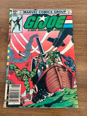 G.I. Joe # 12 VG/FN Marvel Comic Book Snake Eyes Duke Cobra Destro 11 J481