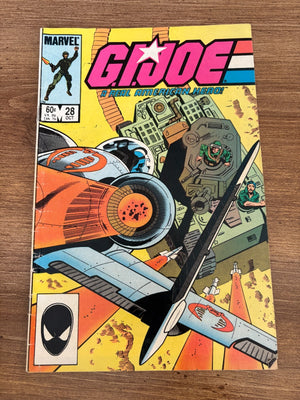 G.I. Joe # 28 VG/FN Marvel Comic Book Snake Eyes Duke Cobra Commander 7 J471