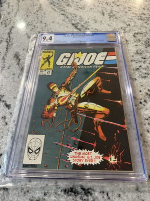 G.I. Joe # 21 CGC Graded 9.4 Marvel Comic Book Storm Shadow Silent Issue JH45