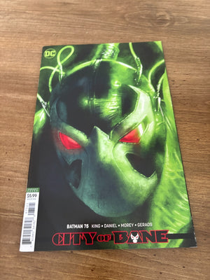 Batman # 75 NM 1st Print DC Comic Book Variant Cover City Of Bane 17 J480