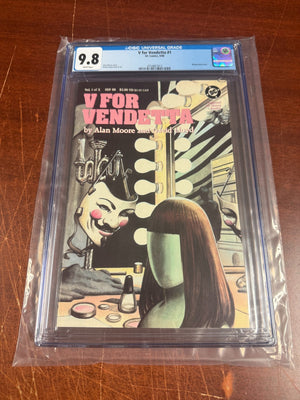 V For Vendetta # 1 CGC Graded 9.8 DC Comic Book Alan Moore 1988 JH42