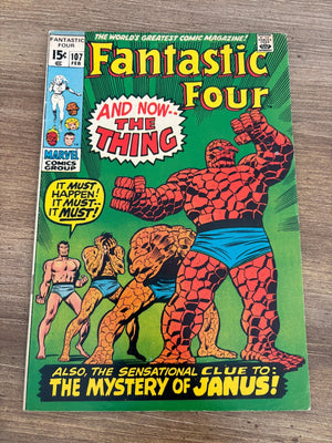Fantastic Four # 107 FN/VF Marvel Comic Book Dr. Doom Human Torch Thing 15 J471
