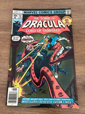 Tomb Of Dracula # 62 VF Marvel Comic Book Vampire Hunter 26 J465