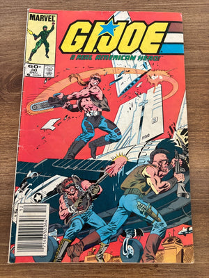 G.I. Joe # 30 FN- Marvel Comic Book Snake Eyes Duke Cobra Destro 13 J481