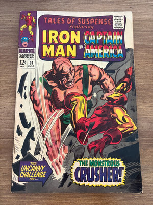 Tales Of Suspense # 91 VG/FN Marvel Comic Book Iron Man Captain Ameria 14 J477