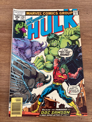 Incredible Hulk # 218 NM- Marvel Comic Book Doc Samson Rhino 25 J465
