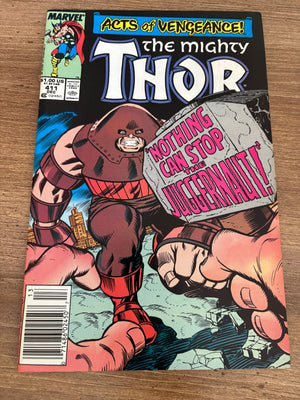 The Mighty Thor #411 NM Marvel Comic Book New Warriors Newsstand Variant 15 J465