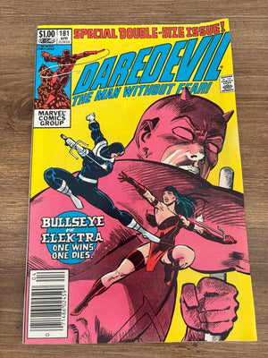 Daredevil # 181 VF Marvel Comic Book Frank Miller Bullseye Elektra 6 J467