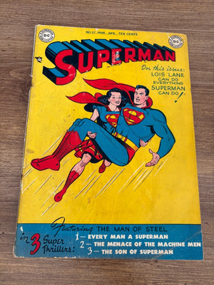 Superman # 57 VG DC Golden Age Comic Book Lois Lane Smallville 1949 8 J356