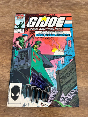 G.I. Joe # 50 NM- Marvel Comic Book Snake Eyes Duke Cobra Commander 8 J471