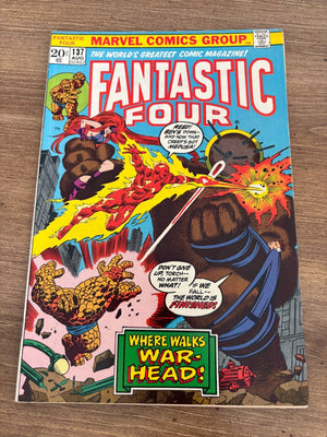 Fantastic Four # 137 VF Marvel Comic Book Dr. Doom Human Torch Thing 15 J471
