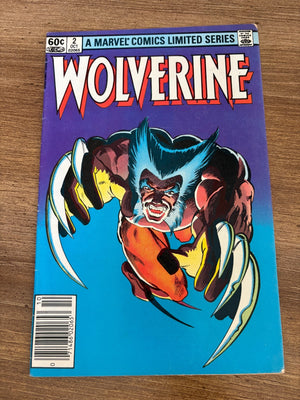 Wolverine # 2 FN Marvel Comic Book Frank Miller Newsstand Variant X-Men 14 J471