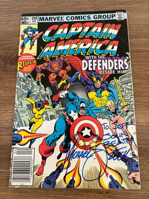 Captain America # 268 FN SIGNED By Mike Zeck & J Beatty Marvel Comic Book 1 J479