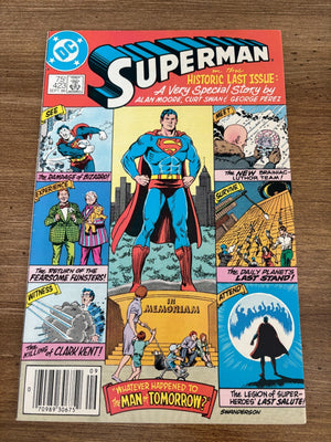 Superman # 423 VF/NM DC Comic Book Newsstand Variant 1986 Alan Moore 6 J464