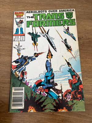 Transformers # 21 FN Marvel Comic Book Mini Series 1st Issue Optimus 21 J481