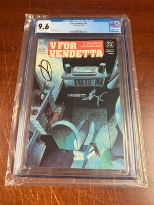 V For Vendetta # 2 CGC Graded 9.6 DC Comic Book Alan Moore 1988 JH42