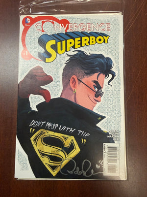 Superboy Convergence # 1 VF/NM SIGNED On Cover DC Comic Book 1st Print 1 J800