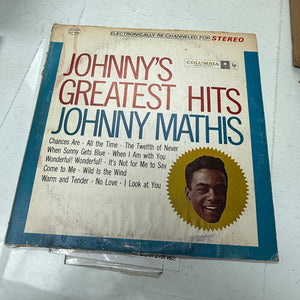 Johnny Mathis Johnny's Greatest Hits Columbia Vinyl LP 1 ER14
