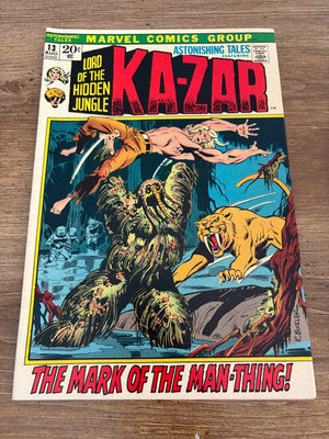 Astonishing Tales # 13 VF-NM Marvel Comic Book Ka-Zar Man-Thing 8 J472