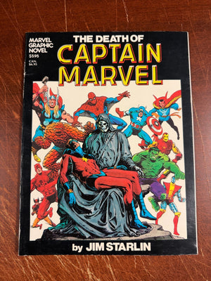The Death Of Captain Marvel Graphic Novel By Jim Starlin 5th Print 1982 2 J700