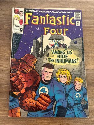 Fantastic Four # 45 VG-FN Marvel Comic Book Dr. Doom Thing Human Torch 11 J477