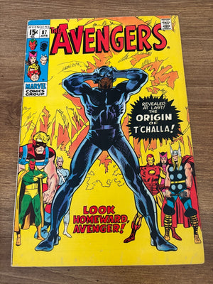 Avengers # 87 FN-VF Marvel Comic Book Black Panther T-Challa Origin 19 J483
