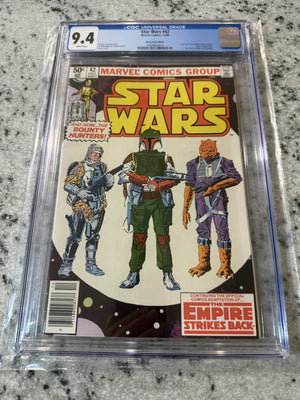 Star Wars # 42 CGC Graded 9.4 Marvel Comic Book Newsstand Variant Boba Fett JH46
