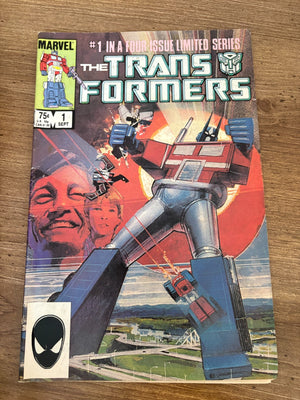 Transformers # 1 FN- Marvel Comic Book Mini Series 1st Issue Optimus Pri 20 J481