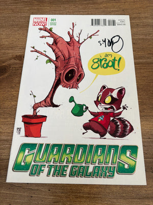 Guardians Of The Galaxy #1 NM 1st Print Marvel Comic Scottie Young SIGNED 6 J481