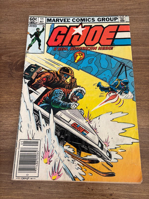 G.I. Joe # 11 FN- Marvel Comic Book Snake Eyes Duke Cobra Destro 11 J481